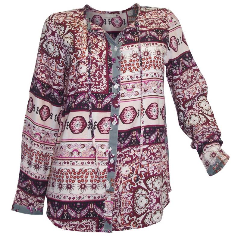 YESET Blusentop Bluse langarm Blumen Muster bunt 40 480321 von YESET