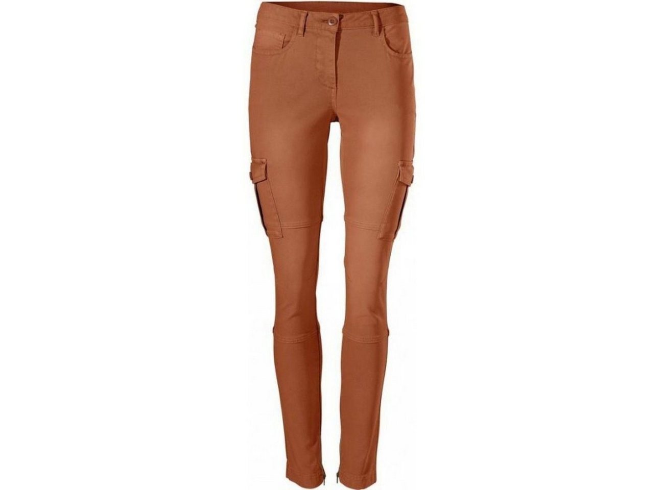 YESET Cargohose Damen Cargohose Hose Cargo Röhre Stretch terracotta Kurzgröße 158185 von YESET