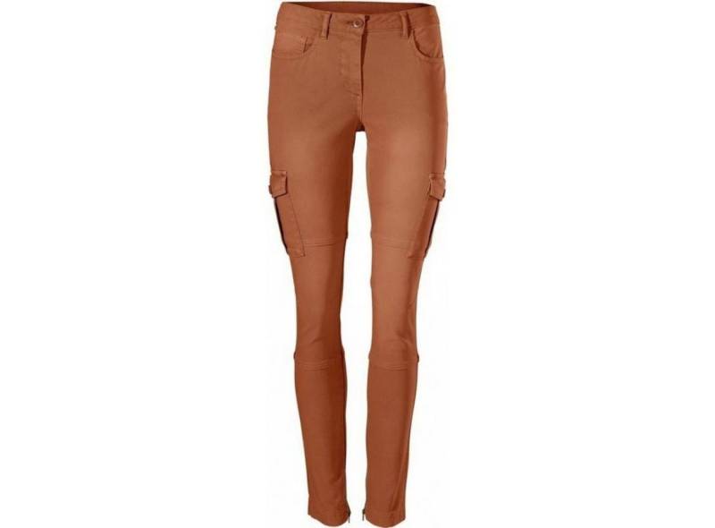 YESET Cargohose Damen Cargohose Hose Cargo Röhre Stretch terracotta Kurzgröße 158185 von YESET
