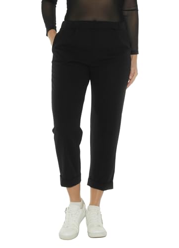 YESET Chino Stretch Capri 7/8 Hose Taschen gerade Schlupfhose Stretchhose YPMCCT2183 schwarz 40-XL von YESET