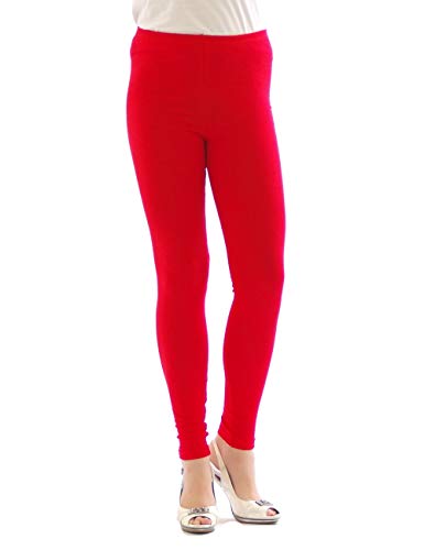 YESET Damen Lange Leggings Leggins lang Baumwolle Hose Röre Herren Wäsche ROT XL von YESET