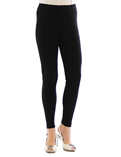 YESET Damen Lange Leggings Leggins lang Baumwolle Hose Röre Herren Wäsche SCHWARZ M von YESET