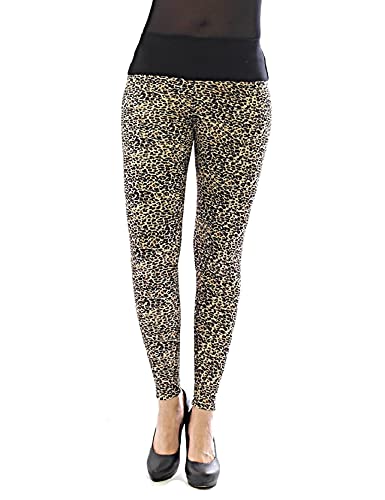 YESET Damen Leggings lang hoher Bund Hose Blickdicht Leo Leopard Leopard-braun-6 L von YESET
