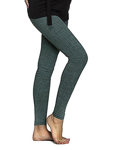 YESET Damen Leggings lang hoher Bund Hose Muster Leggins Stretch gekämmte Baumwolle Muster-14 M von YESET