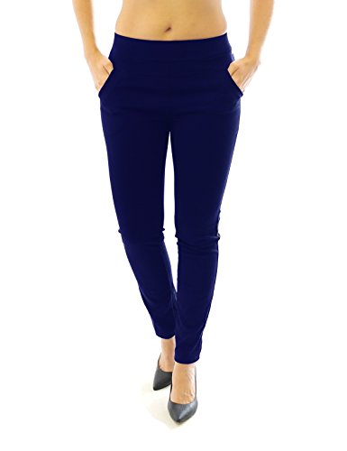 YESET Hose Stretch Stretchhose Elegante Stoffhose Schlupfhose Legging blau 158 44-3XL von YESET