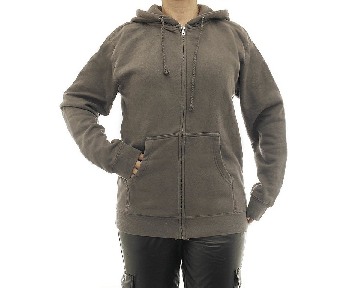 YESET Kapuzenpullover Damen Hoodie warm Fleece Kapuze Reißverschluss Zip Oversize 7177 dunke von YESET