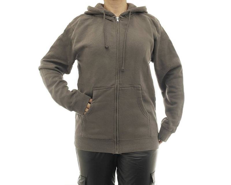 YESET Kapuzenpullover Damen Hoodie warm Fleece Kapuze Reißverschluss Zip Oversize 7177 dunke von YESET