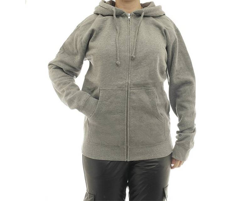 YESET Kapuzenpullover Damen Hoodie warm Fleece Kapuze Reißverschluss Zip Oversize 7177 grau von YESET