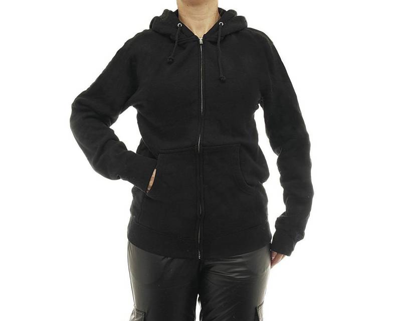 YESET Kapuzenpullover Damen Hoodie warm Fleece Kapuze Reißverschluss Zip Oversize 7177 schwa von YESET