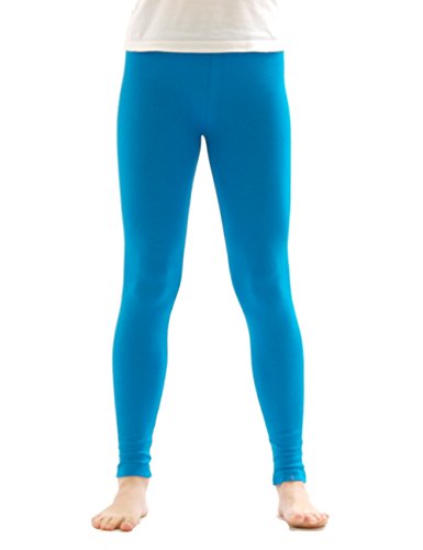 YESET Kinder Thermo Mädchen Leggings Fleece Hose lang Leggins aus Baumwolle Turkis 110 von YESET