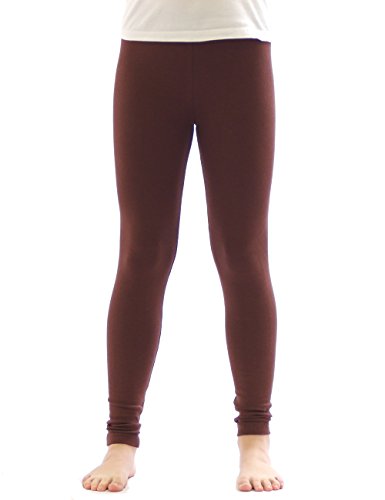 YESET Kinder Thermo Mädchen Leggings Fleece Hose lang Leggins aus Baumwolle braun 122 von YESET