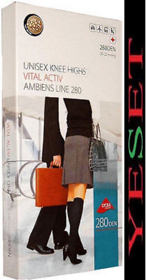 YESET Kompressionsstrümpfe Kompressionsstrümpfe Knie-strümpfe Kl 2 280-D Knielange von YESET