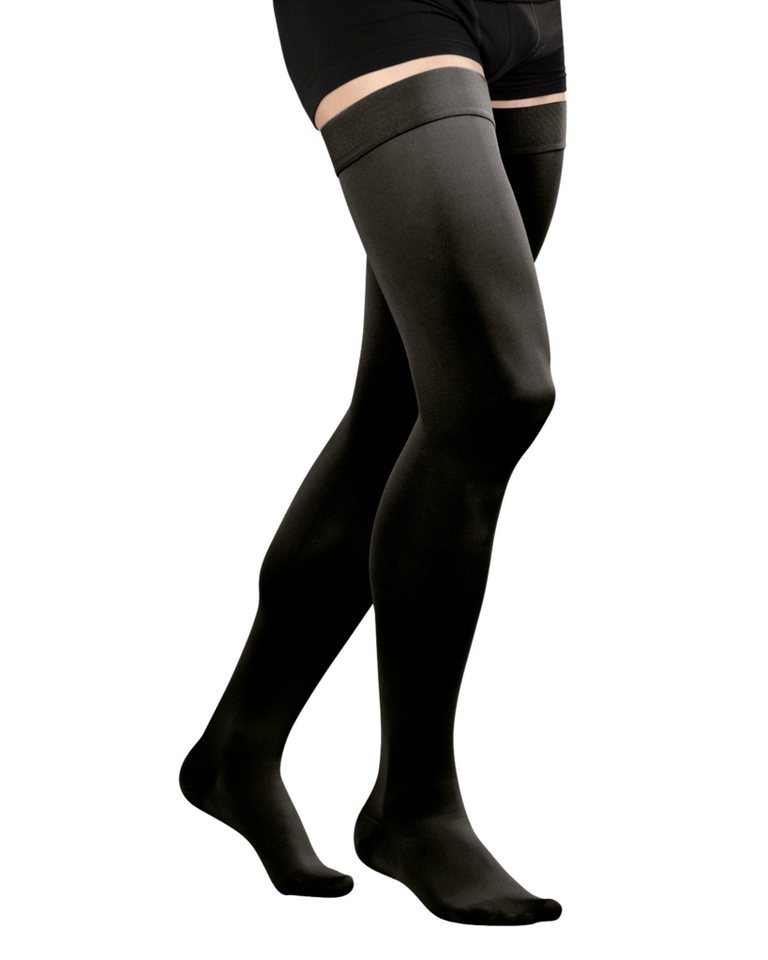 YESET Kompressionsstrümpfe Kompressionsstrümpfe halterlos mit Haftband zur Prophylaxe thigh high mit Silikonnoppen von YESET