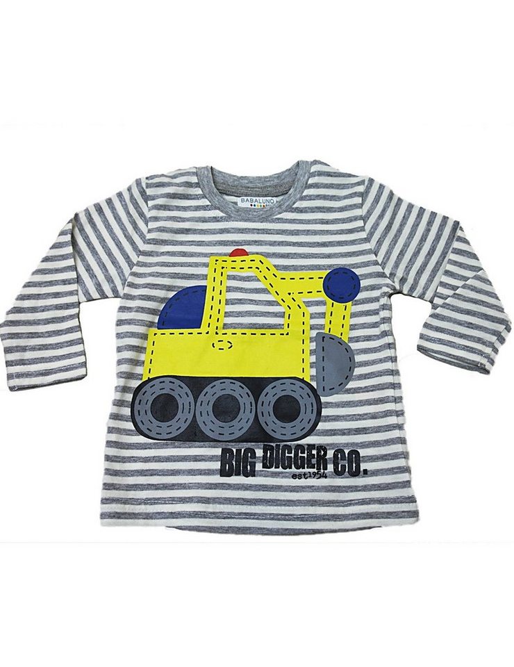 YESET Langarmshirt Kinder Baby Shirt Langarm Streifen Digger-5 von YESET