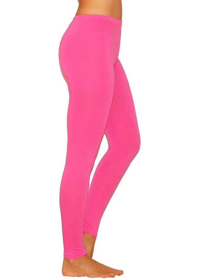 YESET Leggings Damen Leggings lang Hose Gamaschen ROSA S-34 von YESET