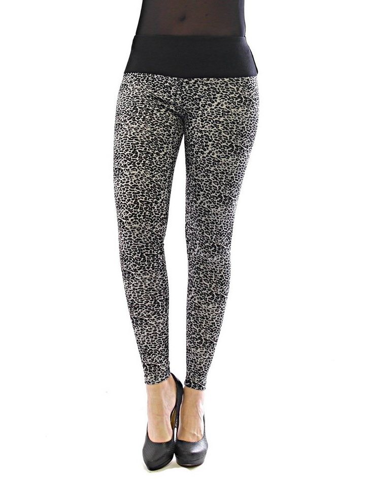 YESET Leggings Damen Leggings lang hoher Bund Hose Leopard Tier Muster Tier-Muster, hoher Bund von YESET