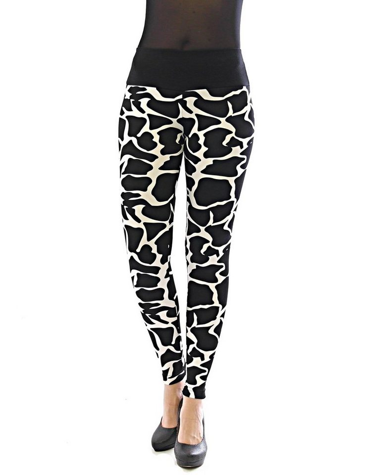 YESET Leggings Damen Leggings lang hoher Bund Hose Leopard Tier Muster Tier-Muster, hoher Bund von YESET