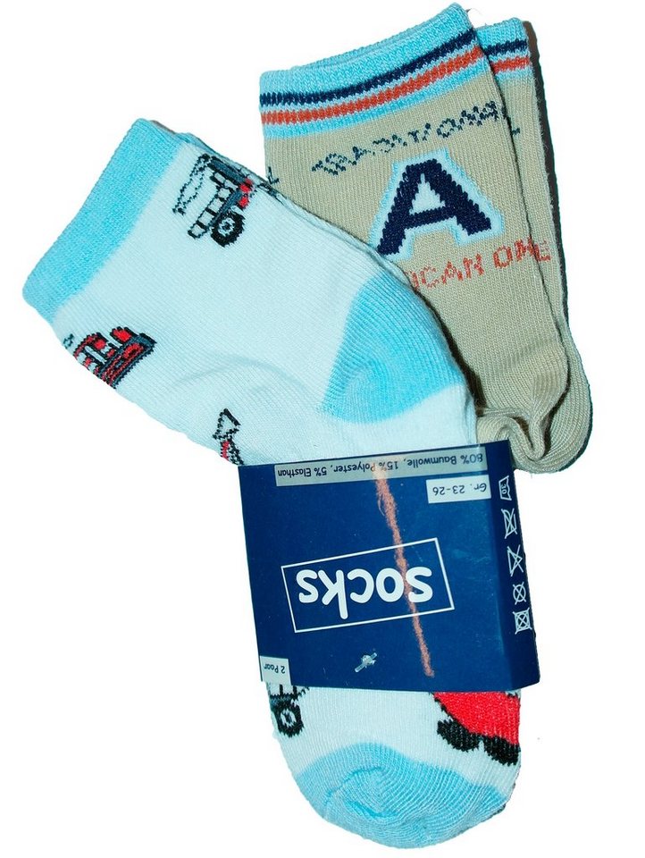 YESET Socken Kinder Jungen Socken 2 Paar Strümpfe verschiedene Motive von YESET