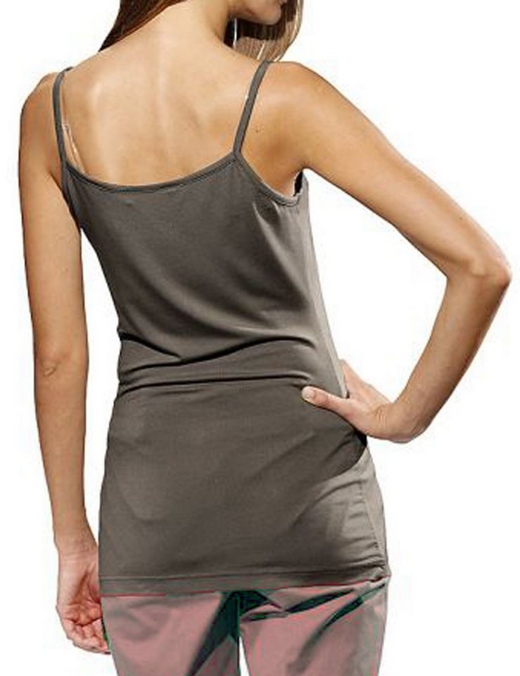 YESET Spaghettitop Spaghetti-Top Unterhemd Spaghettiträger Trägertop grau 003756 von YESET