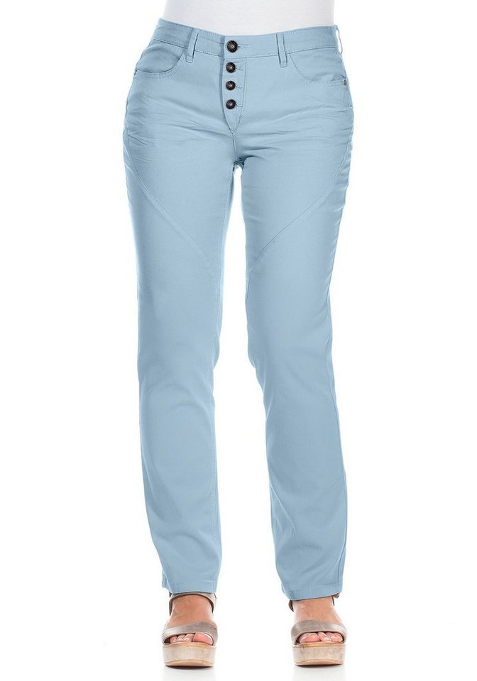 YESET Stretch-Hose Damen gerade Stretch-Hose Chino Kurzgröße pastellblau 491804 YESET Stretch-Hose Damen gerade Stretch-Hose Chino Kurzgröße pastellblau 491804 von YESET