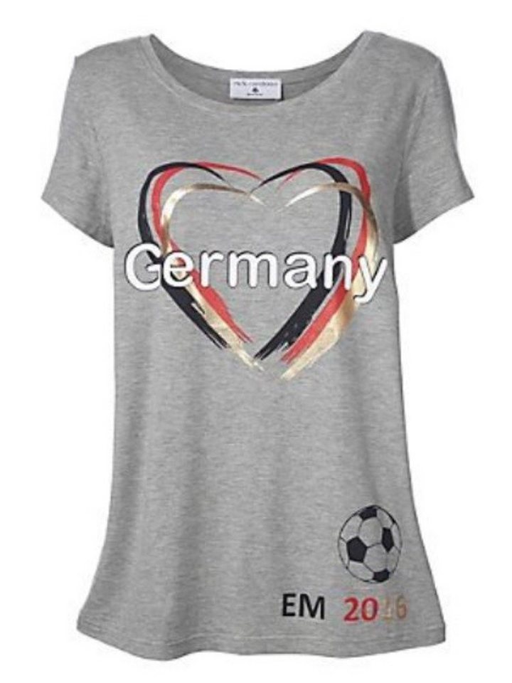 YESET T-Shirt Damen T-Shirt Germany Fussball EM 2016 Tunika kurzarm grau 004712 YESET T-Shirt Damen T-Shirt Germany Fussball EM 2016 Tunika kurzarm grau 004712 von YESET