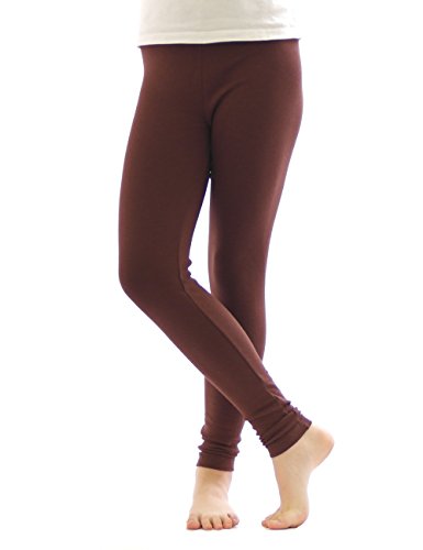 YESET Thermo Leggings Leggins Hose lang aus Baumwolle Fleece warm dick weich braun XXL von YESET