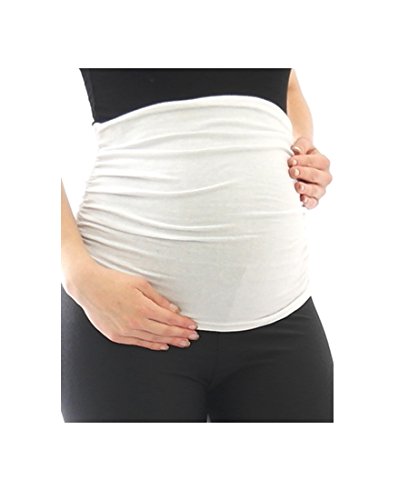 YESET Umstands-Mode Bauchband Fleece Thermo Bauch-Bund Bauchbinde Band Weiss von YESET