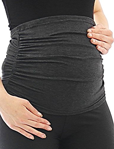 YESET Umstands-Mode Bauchband Fleece Thermo Bauch-Bund Bauchbinde Band dunkelgrau von YESET