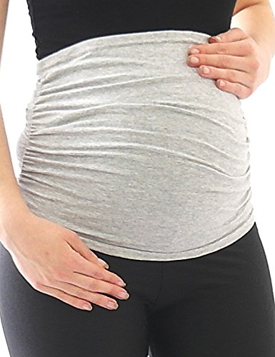 YESET Umstands-Mode Bauchband Fleece Thermo Bauch-Bund Bauchbinde Band hellgrau von YESET