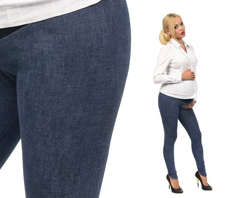 YESET Umstandsleggings Umstand Hose Muster Leggings Umstandsleggings lang gekämmte Baumwolle mit elastischem Bund von YESET