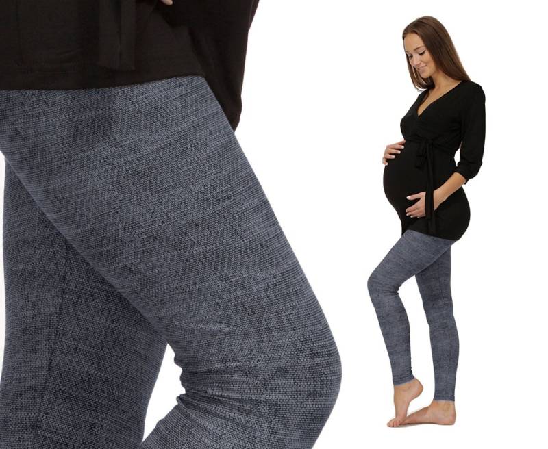 YESET Umstandsleggings Umstand Hose Muster Leggings Umstandsleggings lang gekämmte Baumwolle mit elastischem Bund von YESET