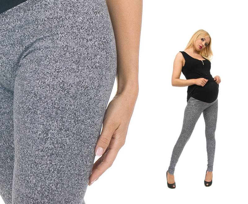 YESET Umstandsleggings Umstand Hose Muster Leggings Umstandsleggings lang gekämmte Baumwolle mit elastischem Bund von YESET