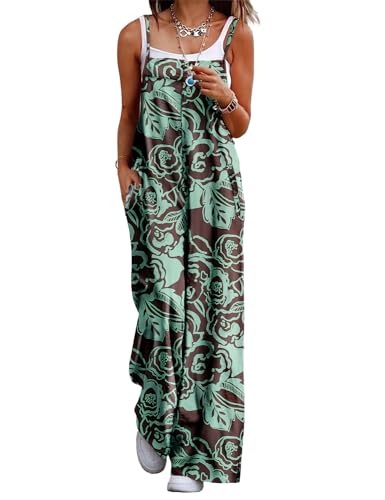 YESNO Damen Latzhose mit Beiläufig Retro Oversize Loose Hose Größe Baggy Jumpsuit Sommerhose L PZZCRDE 430 von YESNO
