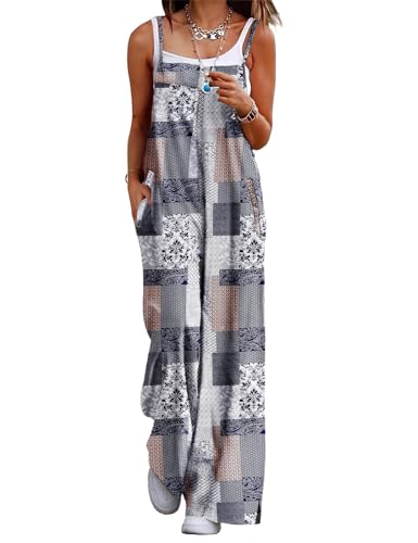 YESNO Damen Latzhose mit Beiläufig Retro Oversize Loose Hose Größe Baggy Jumpsuit Sommerhose M PZZCRDE 260 von YESNO
