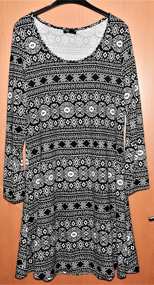 yest A-Linien-Kleid Schwarz-Weiß von yest
