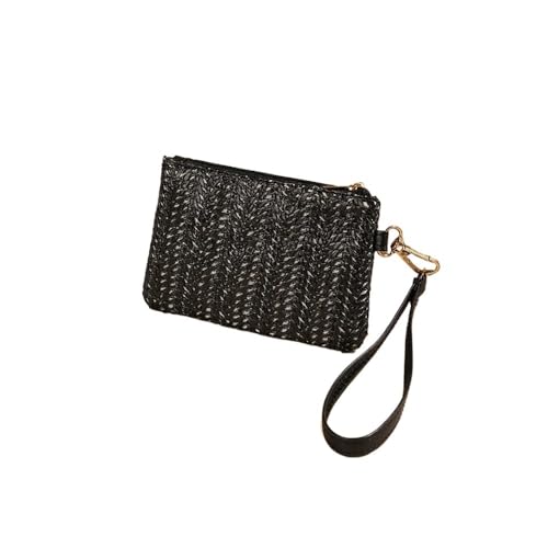 Einfarbige Strohtasche, modische Damen-Geldbörse, tragbar, Münzgeldbörse, Halter, Tasche, Lippenstift-Tasche, A3, Einheitsgröße Einfarbige Strohtasche, modische Damen-Geldbörse, tragbar, Münzgeldbörse, Halter, Tasche, Lippenstift-Tasche, A3, Einheitsgröße von YETONADO