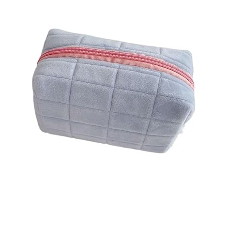 Kosmetiktasche mit Reißverschluss, groß, einfarbig, niedliches Fell, Make-up-Tasche für Damen, Reisen, Make-up, Kulturbeutel, Waschbeutel, Plüsch-Stifttasche, 3, Einheitsgröße von YETONADO