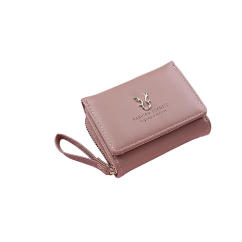 YETONADO Luxusmarke Damen Kleine Geldbörse Weiblich Kartenhalter Kurze Geldbörsen mit Münzgeldbörse für Frauen Damen PU Leder Hasp Mini Clutch, braun, Einheitsgröße von YETONADO