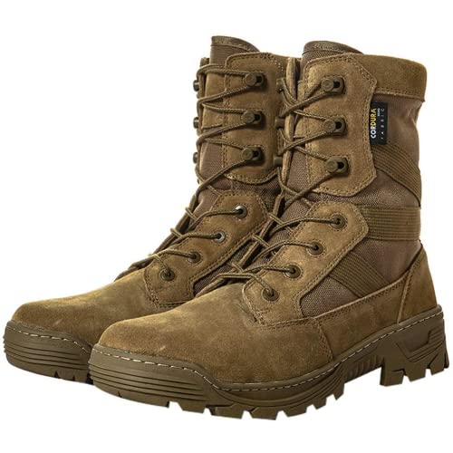 YEVHEV Tactical Schuhe Herren Militär Security Tactical Einsatzstiefel Boot Sport schuhe Militärstiefel für Camping, Wandern, Sport, Outdoor (Braun, numeric_43) von YEVHEV