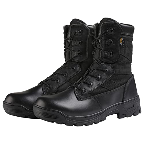 YEVHEV Tactical Schuhe Herren Militär Security Tactical Einsatzstiefel Boot Sport schuhe Militärstiefel für Camping, Wandern, Sport, Outdoor (Schwarz, numeric_42) von YEVHEV