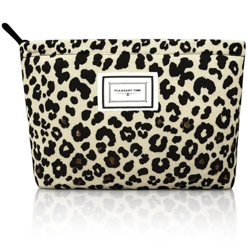 Kosmetiktasche Damen, Kulturbeutel mit Reißverschluss, Make Up Tasche für Reisen, Schminktasche Organizer, 27 x 22 cm, Nylon Material von YEWCEP