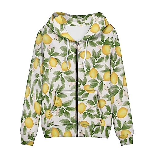 YEXIATODO Damen Zip Up Hoodies Langarm Kapuzenpullover Sweatshirt Jacke, Gelbe Zitrone., L YEXIATODO Damen Zip Up Hoodies Langarm Kapuzenpullover Sweatshirt Jacke, Gelbe Zitrone., L von YEXIATODO