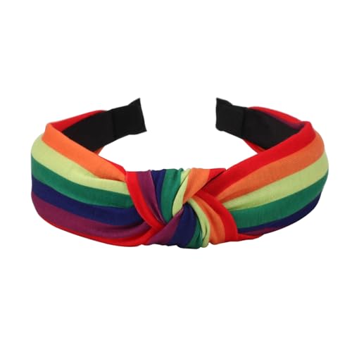 YFAFA Buntes Haar-Accessoire, Stirnband, modisches Haarband, LGBTQ, Regenbogen-Kopfschmuck für Feiern und den täglichen Gebrauch von YFAFA