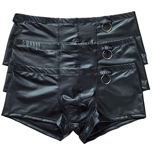 Herren Stringtanga Unterwäsche Sexy Tief sitzende Unterhosen 3er-Pack Gr. Medium, 3-Pack Boxers 2 von YUFEIDA