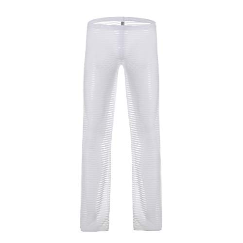 Men's Lingerie Thong Underwear Sexy Soft String Bikini Underpants, Hose Weiß, M von YUFEIDA