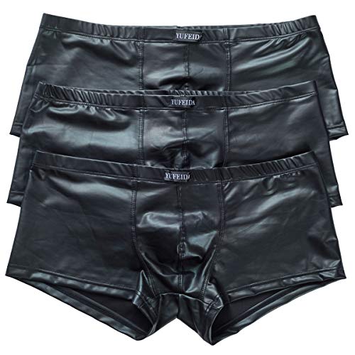 YUFEIDA Sexy Herren Boxer Slips Unterwäsche Schwarz Dessous Strings Höschen Unterwäsche von YUFEIDA