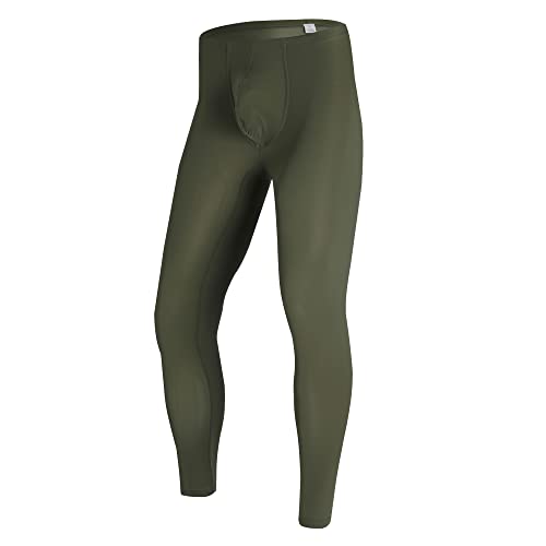 YUFEIDA Herren Lange Unterhosen mit Weichbund transparent Hose Unterwäsche Strumpfhose Leggings (XXL, Green) von YUFEIDA