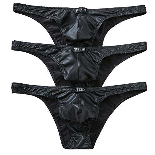 YUFEIDA Herren String Tanga Unterwäsche Sexy Low Rise Brief Unterhose 3er Pack Mankini von YFD