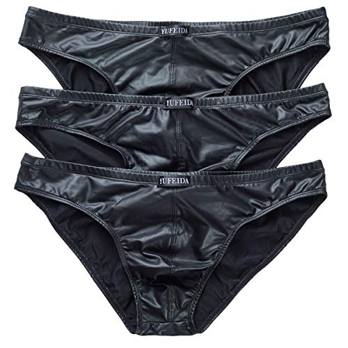 YUFEIDA Herren-Boxershorts, Unterwäsche, Schwarze Dessous, Bikini-Strings, Slips, Unterwäsche von YUFEIDA