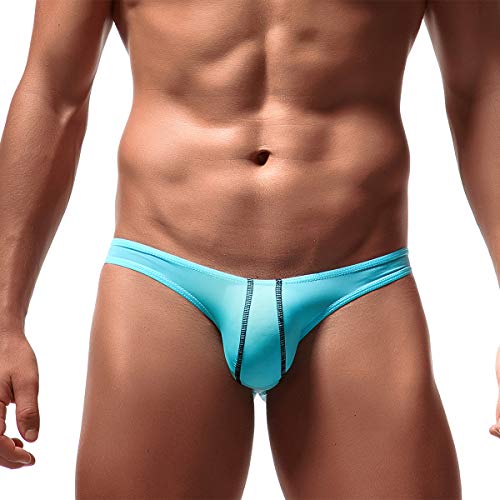 YFD Herren Unterwäsche Slips Eisseide Sexy Bikinis Slips Mini Unterhose Undershorts Nachtwäsche Low Rise von YFD